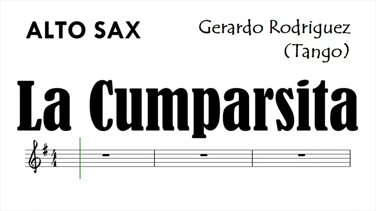La Cumparsita Alto Sax Sheet Music Backing Track Play Along Partitura