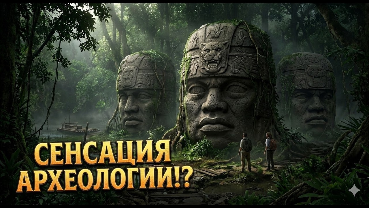 Сенсация археологии! Как головы Олмеков весом до 40 тонн перевозили через джунгли без колес?