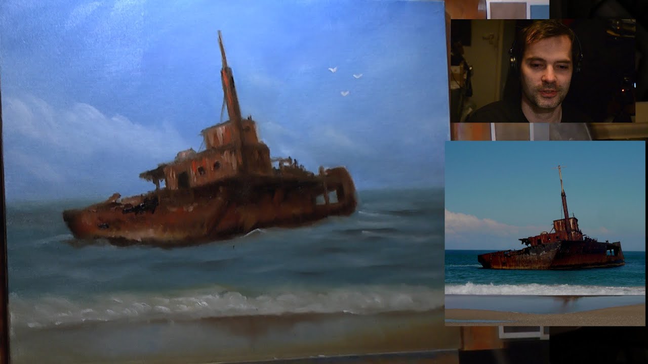 Rusty Shipwreck-Full Painting Lesson