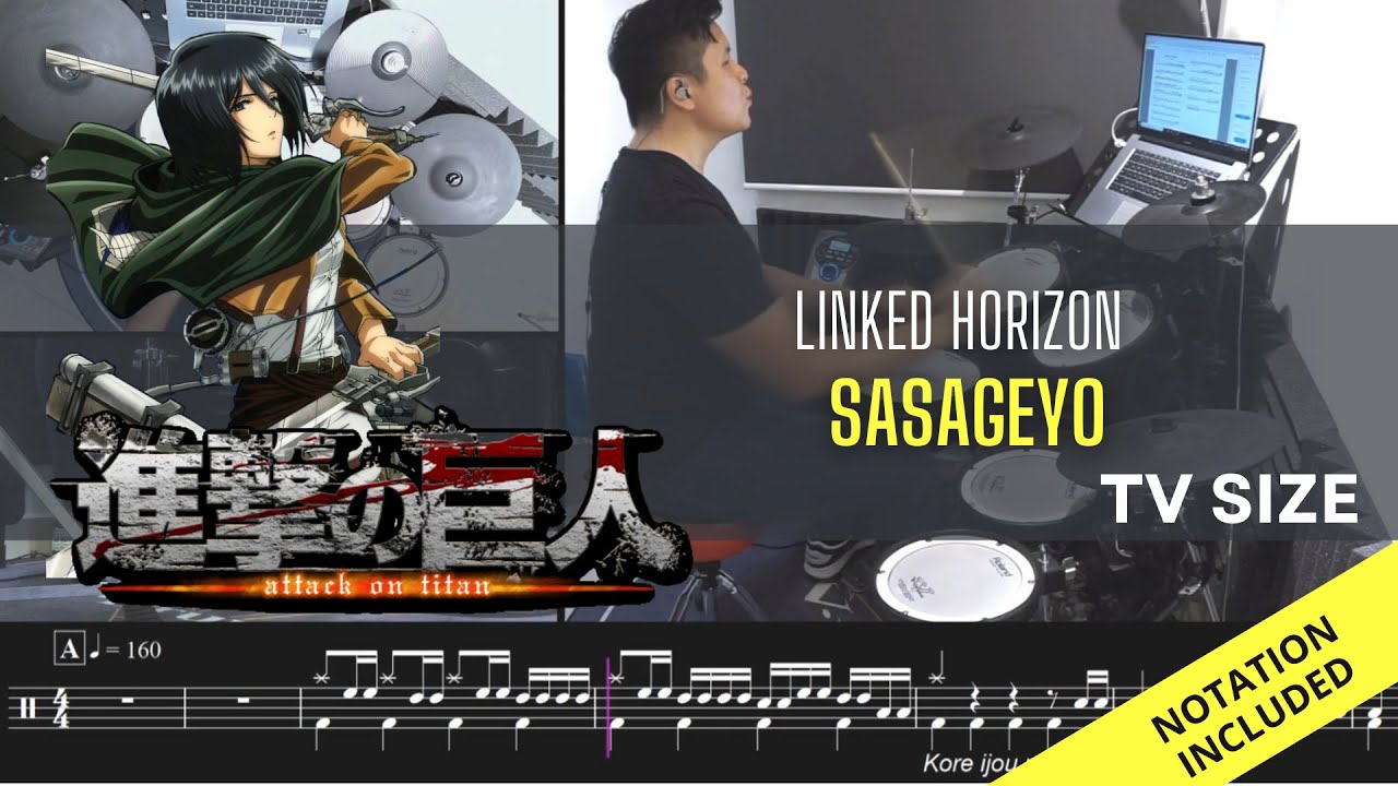 Shingeki No Kyojin OP3 (TV SIZE)| Linked Horizon| Sasageyo| Drum Cover| Raymond Goh