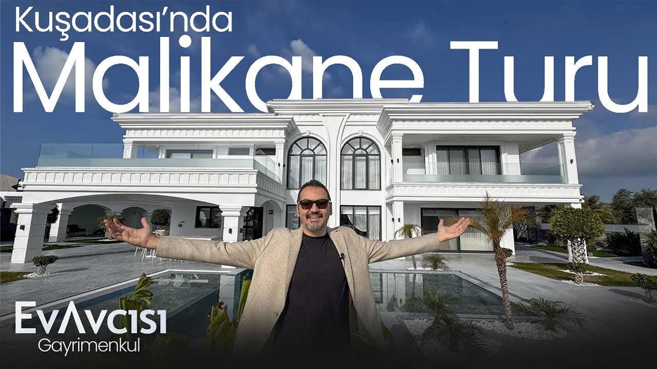 Kuşadası'nda Bembeyaz Bir Malikane | Kuşadası Satılık Villa