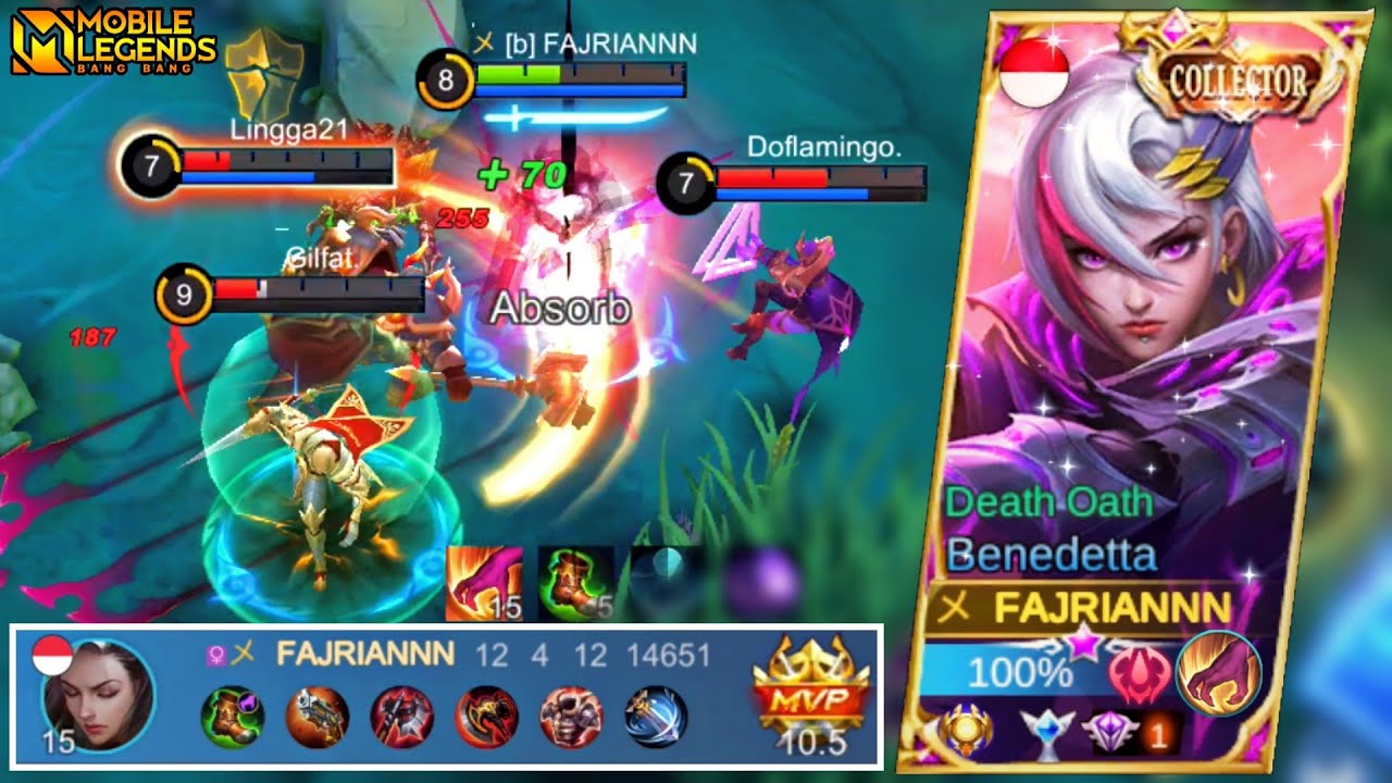 TOP GLOBAL BENEDETTA | TUTORIAL BENEDETTA HYPER | BENEDETTA GAMEPLAY MOBILE LEGENDS