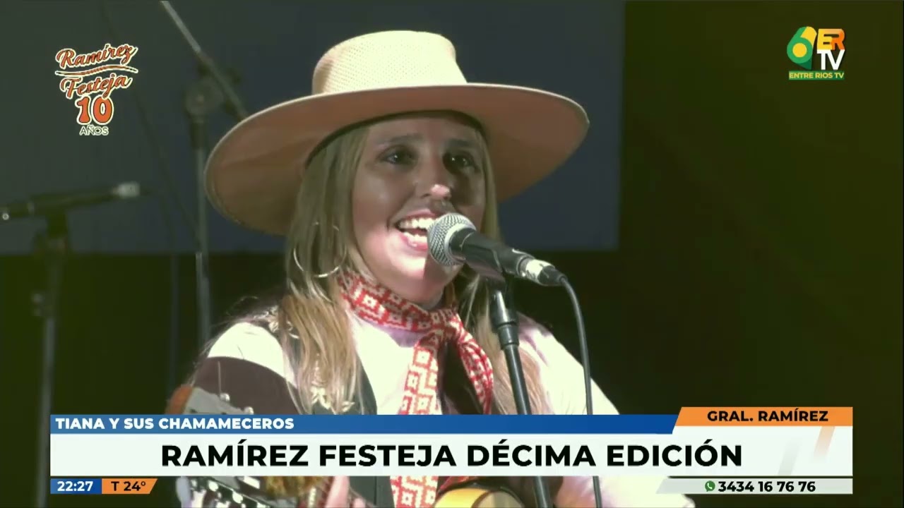 RAMÍREZ FESTEJA -  Tiana y sus chamameceros presentaron música