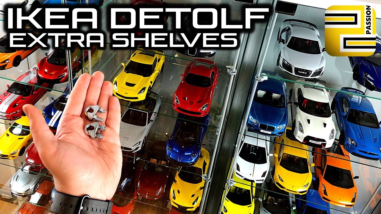HOW TO ADD more shelves to IKEA DETOLF cabinet - for 1:18 modelcars and collections