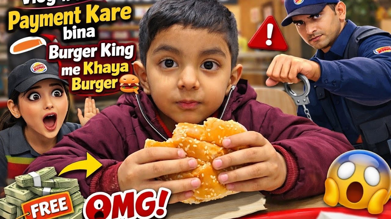 Vlog #1 | Bina Payment Kare Burger King me Kahya Burger 🍔😱|| TheAyanshsingh 