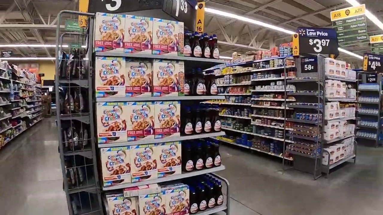 Neighborhood Walmart Toilet Paper Hunt, Bathroom Tissue Charmin Scored, Tucson, Arizona, GX010439