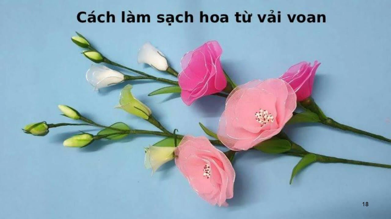 Vải voan làm hoa   Những lưu ý khi làm hoa bằng vải voan