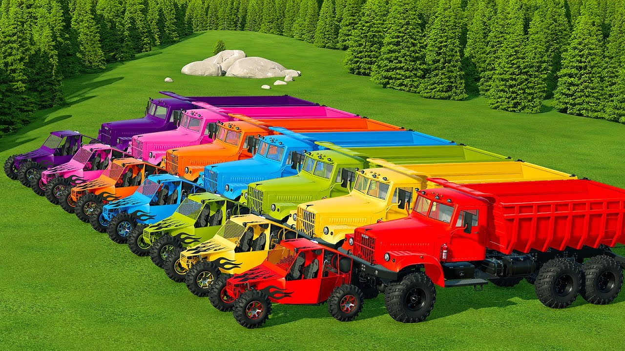 LOAD AND TRANSPORT OFFROAD ATVs WITH OLD TRUCKS AND TRAILERS - Farming Simulator 22
