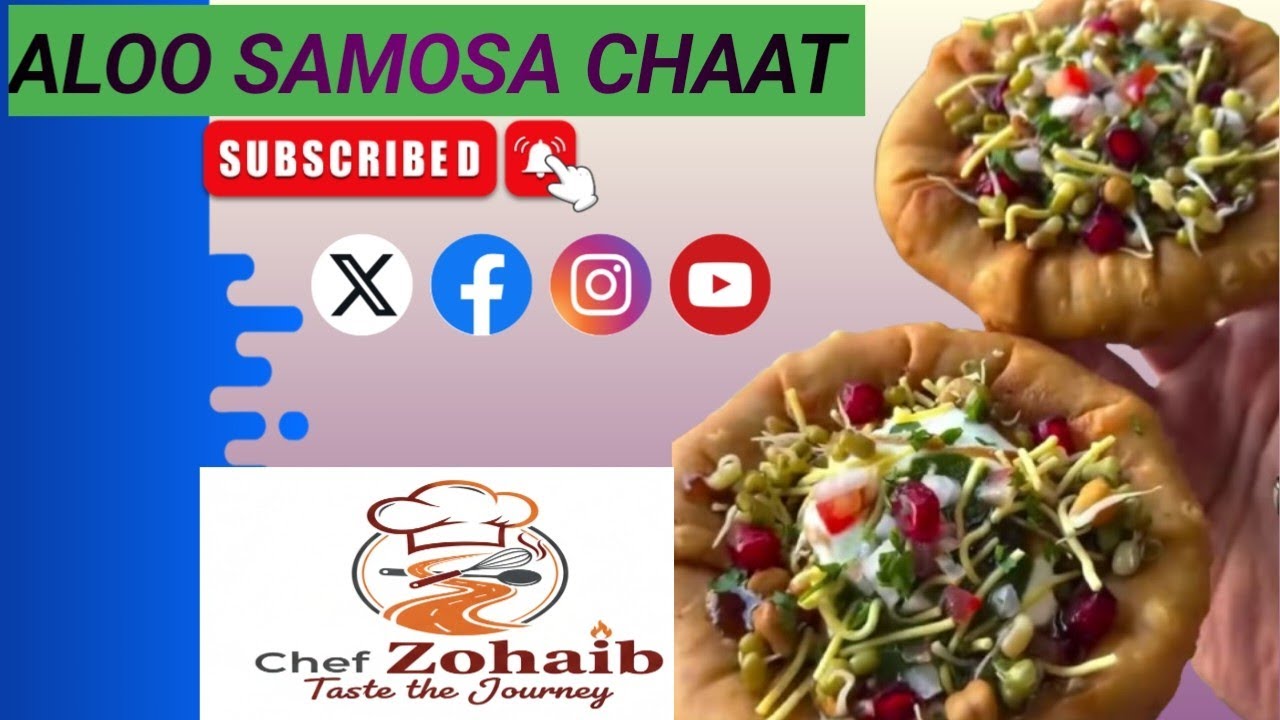 How to make samosa Chaat at home, Aloo samosa Chaat recipe 