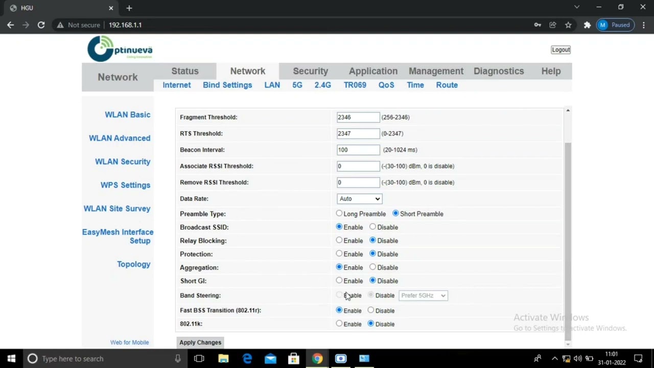 Optinueva Router How to setup