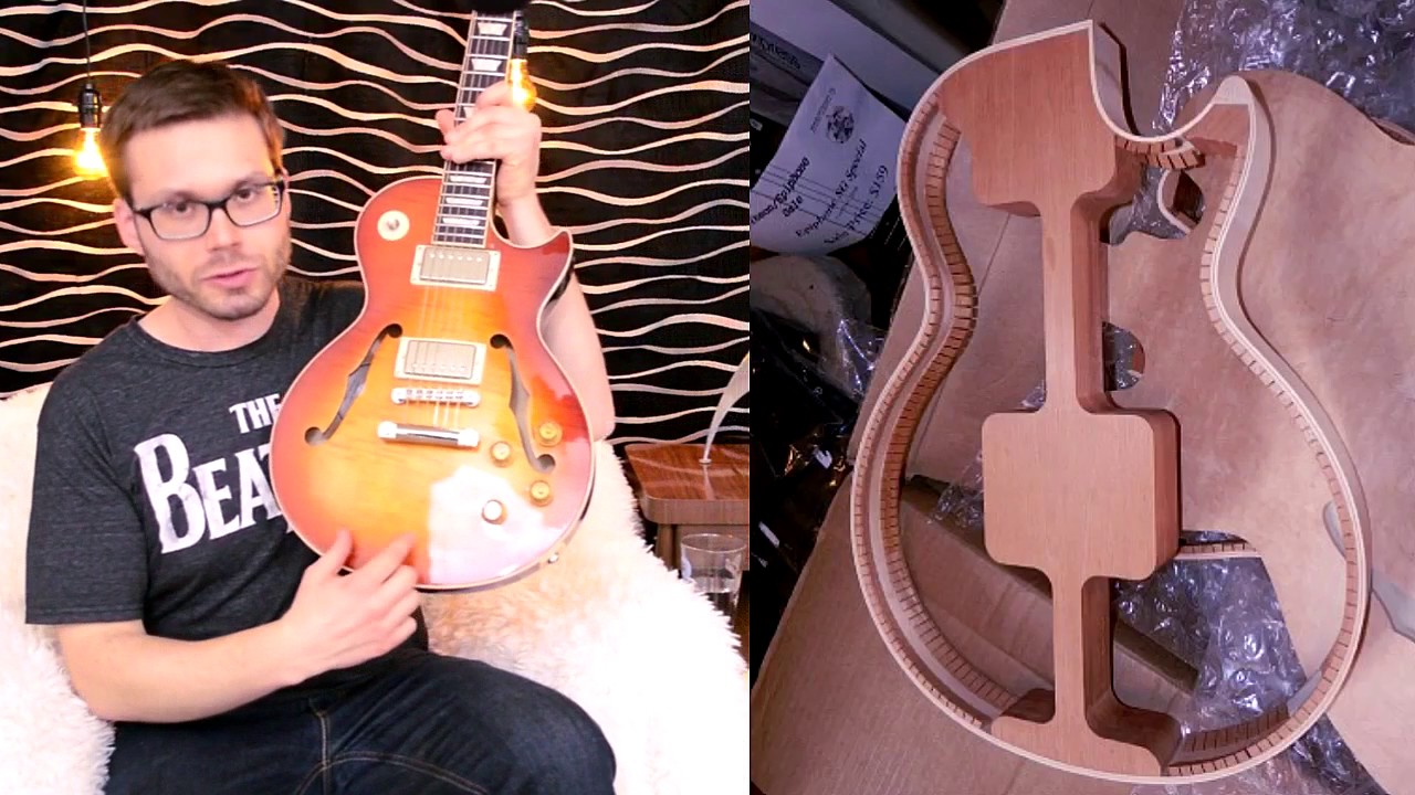 Демонстрация и обзор Gibson ES Memphis Les Paul Historic Light Burst 2015 года.