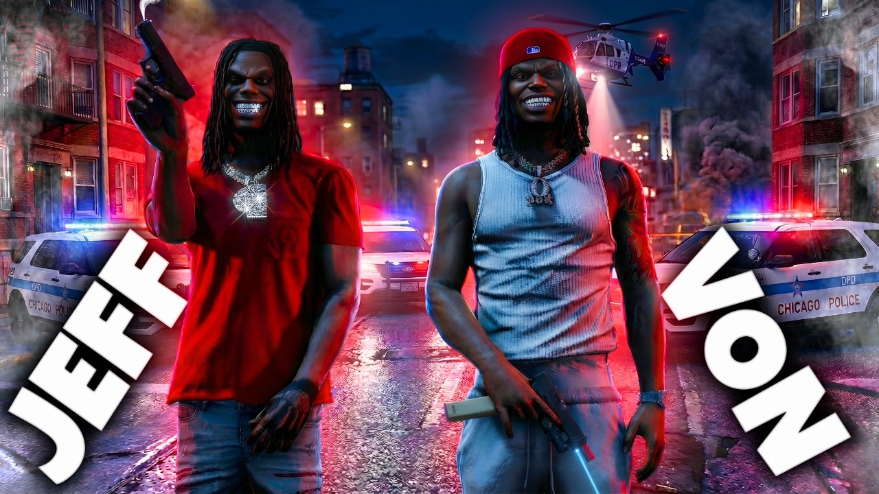 Spending 24 HOURS as BLOODHOUND LIL JEFF and KING VON in GTA 5 RP !