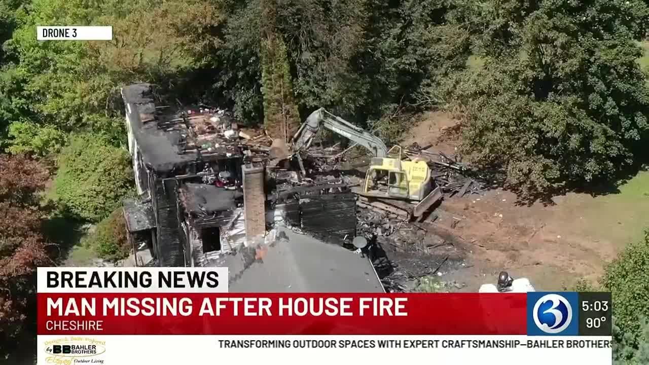 1 hospitalized, 1 feared dead in Cheshire house fire