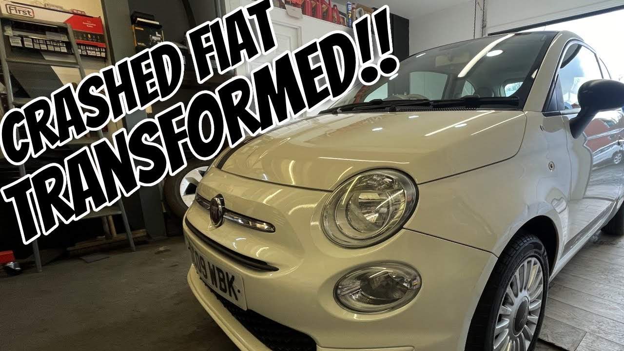 Salvage Fiat 500 is complete! FAILED wrap attempt!