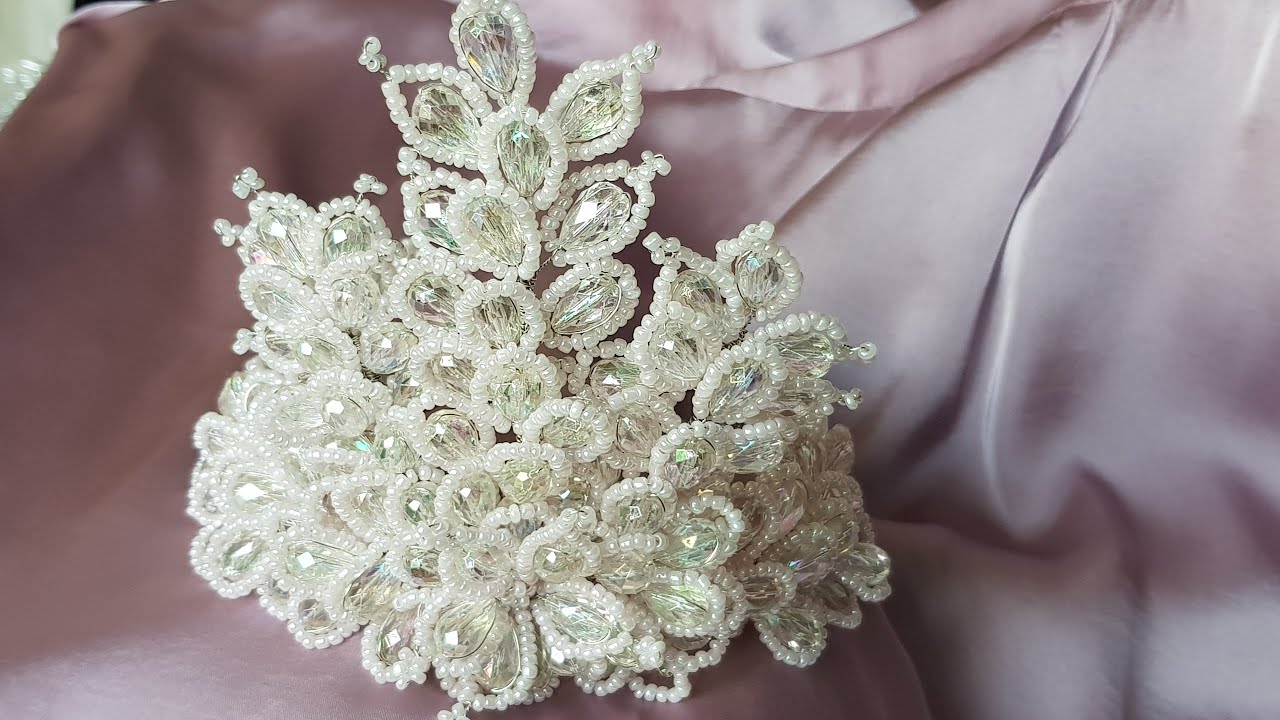Kristal Boncuklu Gelin Tacı Yapımı - DIY Beaded Bridal Crown