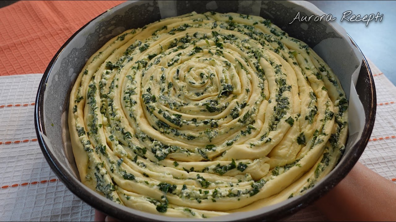 Brza puž pogača – bez čekanja, gotova za 15 min!No-Wait Spinach Cheese Roll! ✅