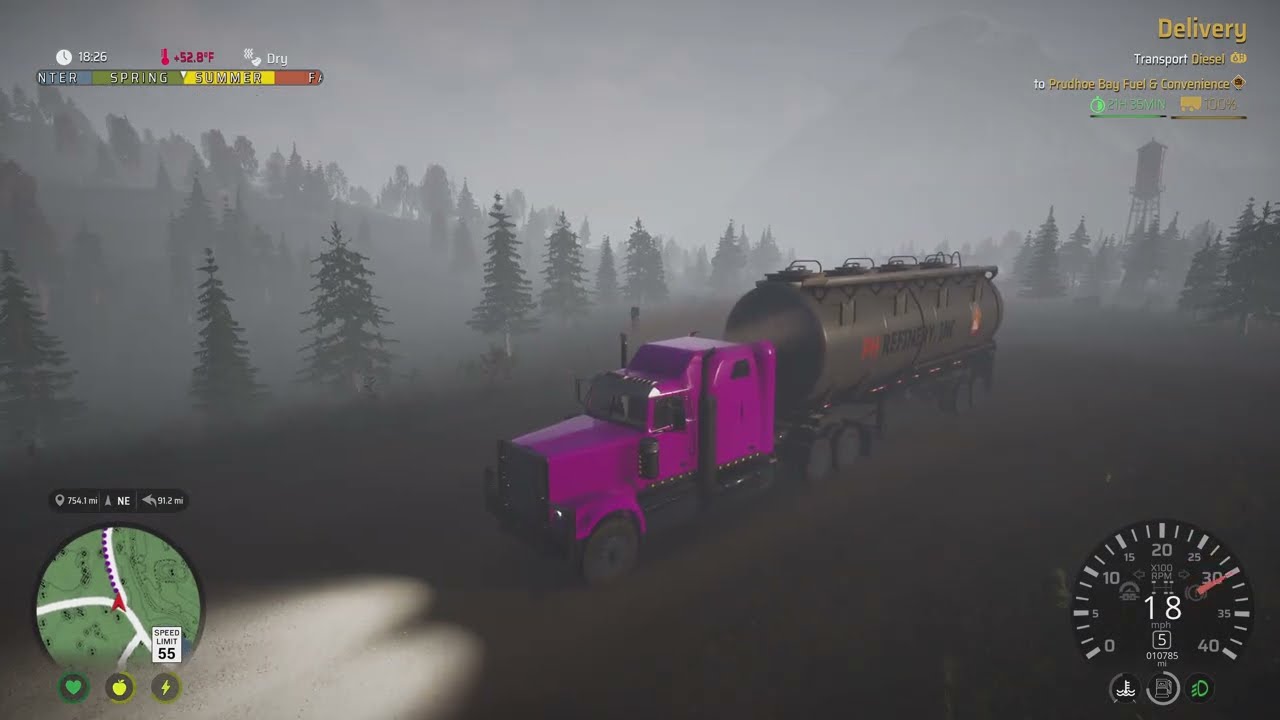 Alaskan Road Truckers - long haul journey , backing up blindly to my delivery and drop off