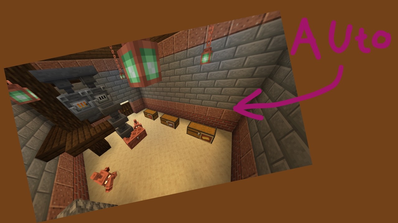 Minecraft, auto smelter/авто плавильня