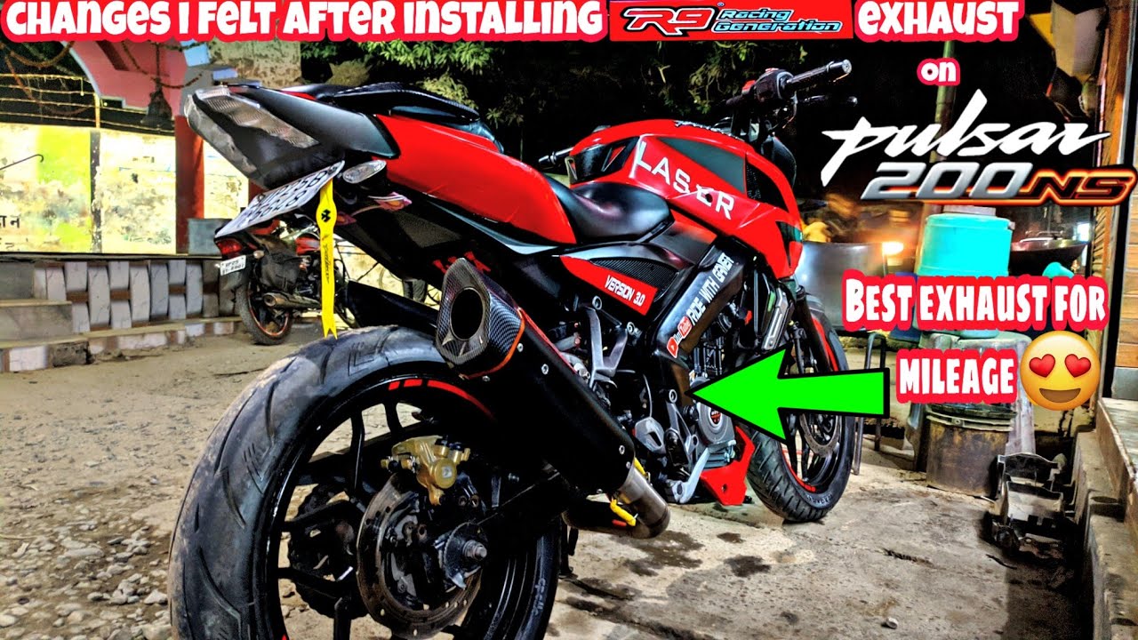 Changes that i felt after installing r9 exhaust on my bajaj pulsar ns200| best exhaust for mileage 🔥
