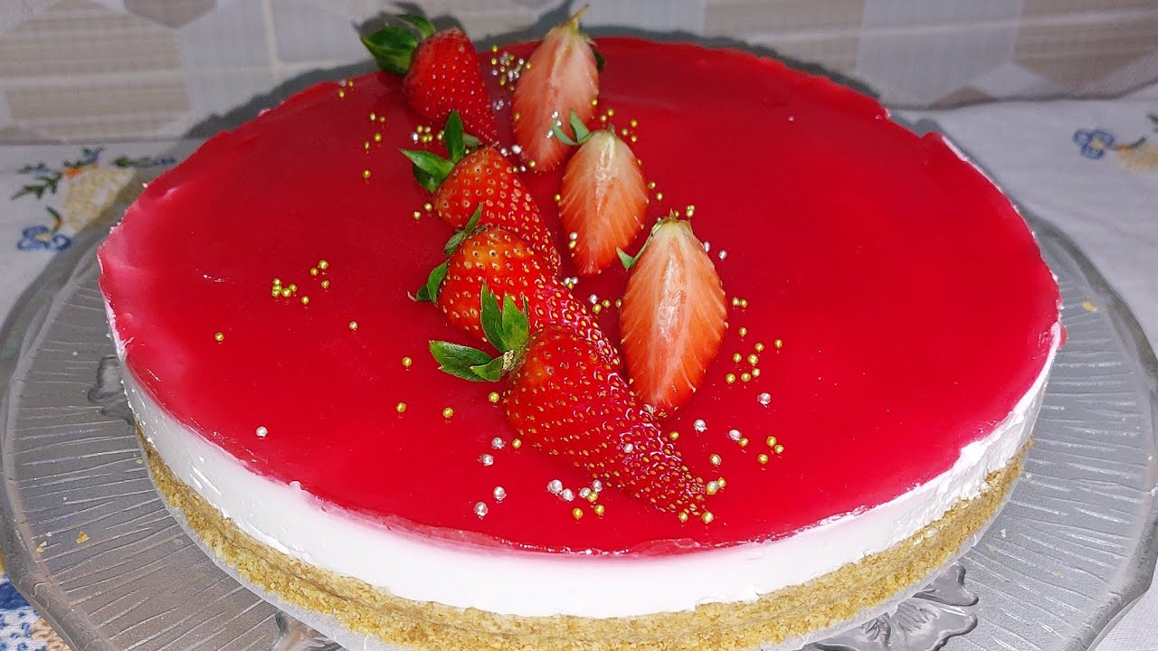 أروع تشيز كيك الفرولة🍓بدون فرن ولا جيلاتين ولا جبنة ما سكاربون سهل ومكونات اقتصادية 🍨