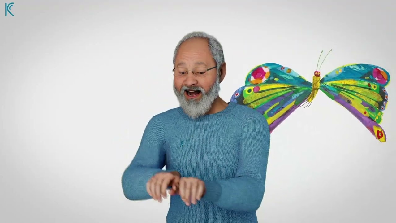 The Very Hungry Caterpillar book in New Zealand Sign Language (NZSL) Butterfly Transformation!