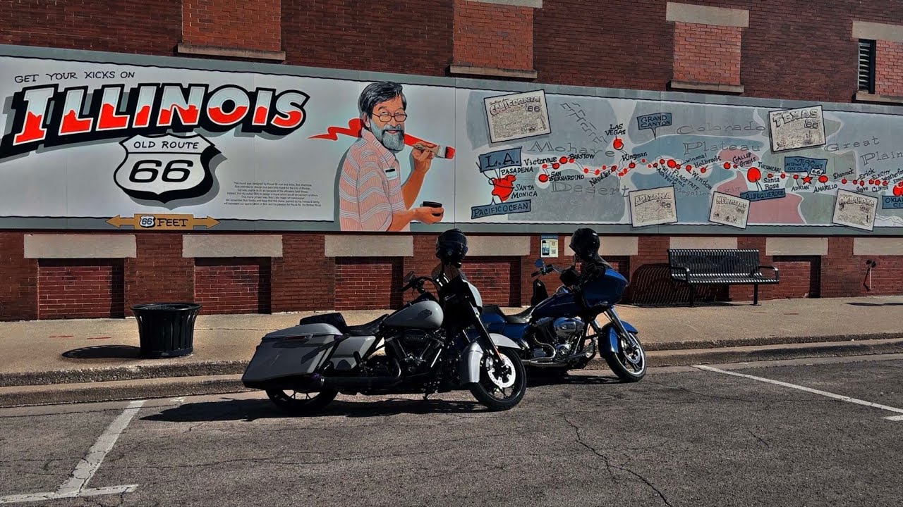 LITTLE CRUISE DOWN ROUTE 66!#mechanic #harleydavidson #family #riding #withmom #route66 #motorcycle 