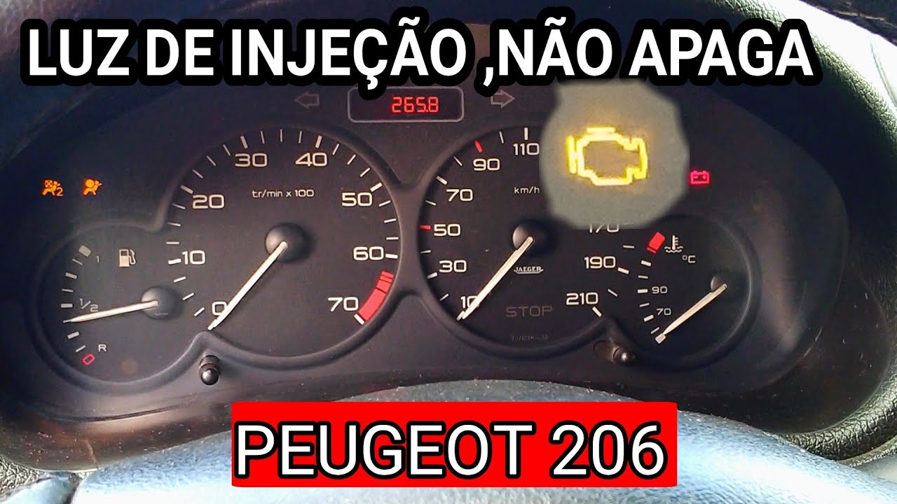 🔴Peugeot 206 luz da injeção não apaga