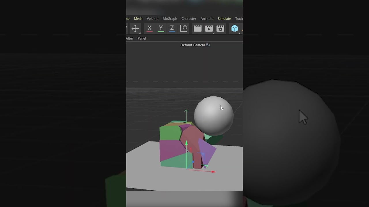 Привет, в этом видео я показал, как создаются разрушение в cinema 4D. #cinema4d #3d #c4d #redshift