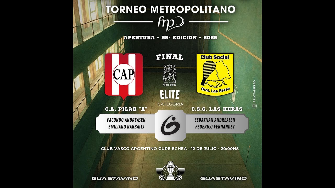 Finales Metropolitano Apertura 2025 Categoria: Elite Club Pilar "A" Vs Club Gral.Las Heras Sets: 1-2