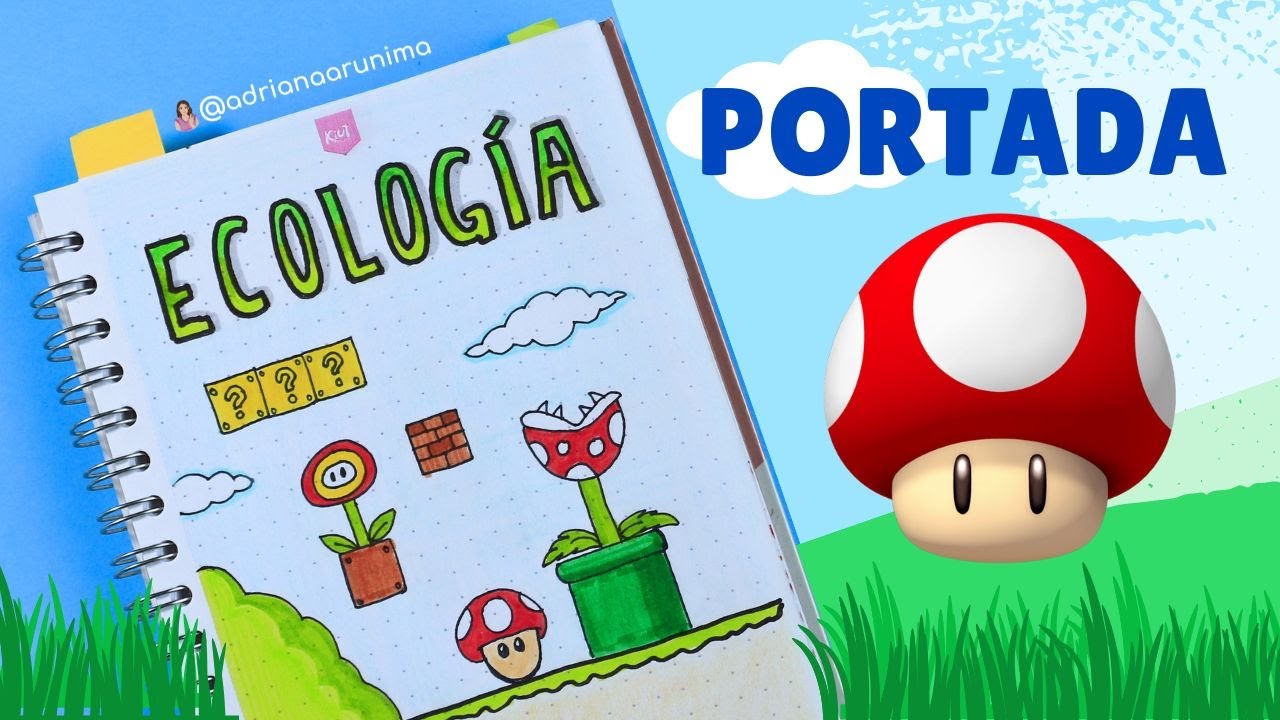 🔵Portada de Ecología | Caratula de Mario Bros
