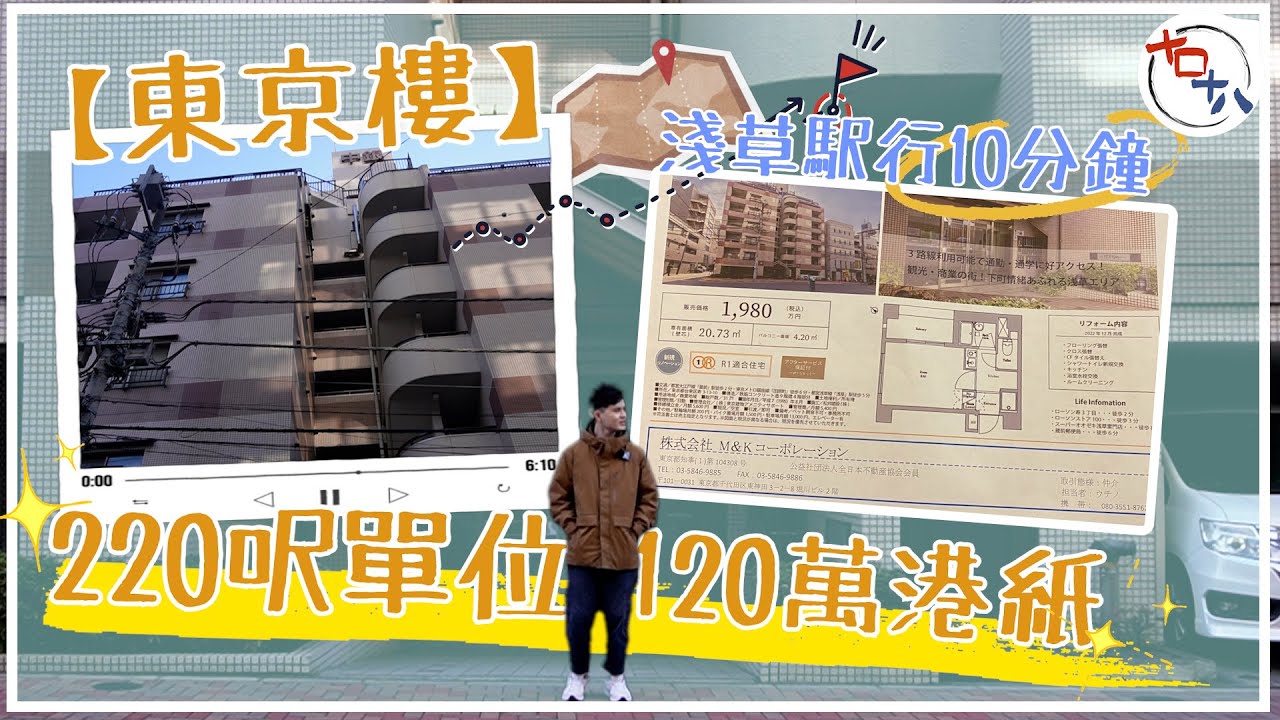 日本置業 EP01丨東京樓價丨日本不動產丨【米行住】帶你睇東京220呎迷你盤丨麻雀雖小五臟俱全 120萬港幣做業主丨十口十八