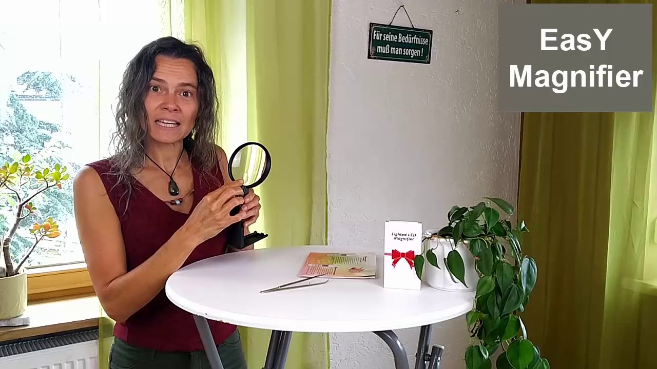 EasY Magnifier&reg; Grosse-Leselupe 2/4fach mit Heller LED; Vergr&ouml;sserungsglas Zum Lesen Von B&uuml;chern