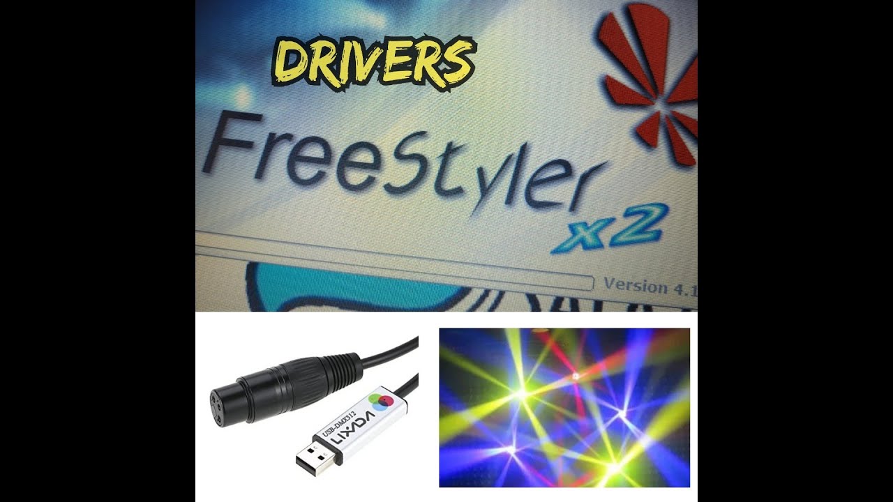 instalar freestyler 2022 (4.1)+driver y desconectar firma digital   para cable usb dmx