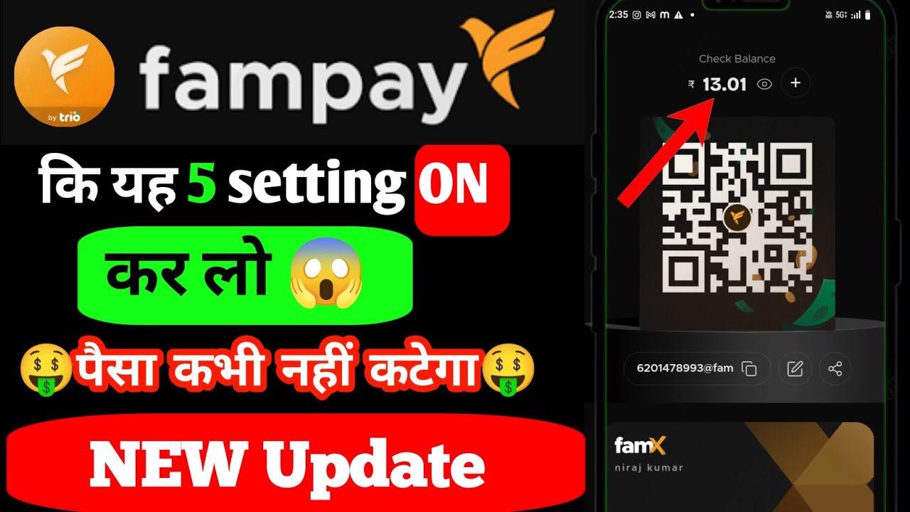 Fampay ki ye 5 setting ON kar lo Aabhi 😱 fampay tipas and tricks gold purchase fam app fampay full 🔥