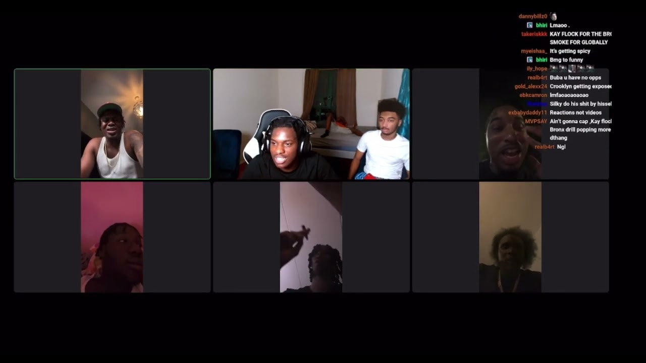 Bmg Upperclass & crooklyn reactions fessing eachother up🤣 on buba100x live #crooklyn #bmgupperclass