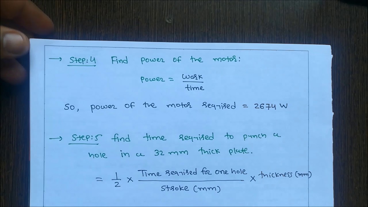 Punching Press Numericals/Flywheel