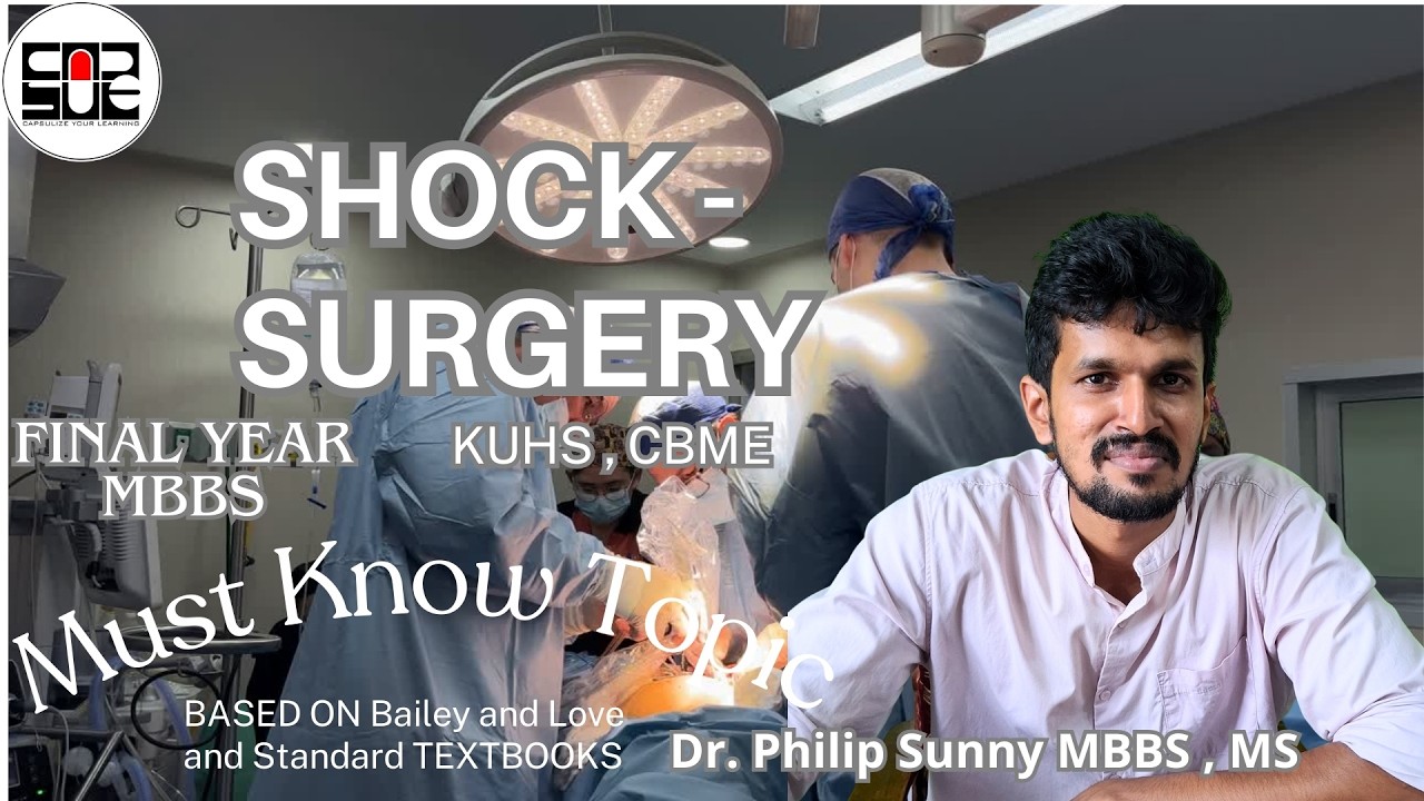 Shock in Surgery: Comprehensive Review for Final Year MBBS | Dr. Philip Sunny | Capsule Learning