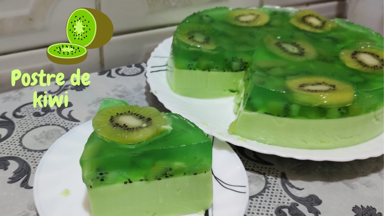 Postre de Kiwi 🥝 Receta de postre fácil rápido y delicioso. #postre