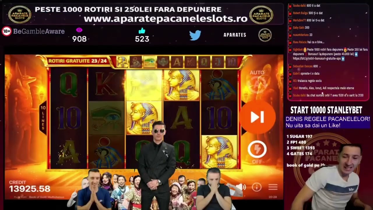 BIG WIN LA BOOK OF GOLD MULTICHANCE! #aparate #pacanele #slots #live