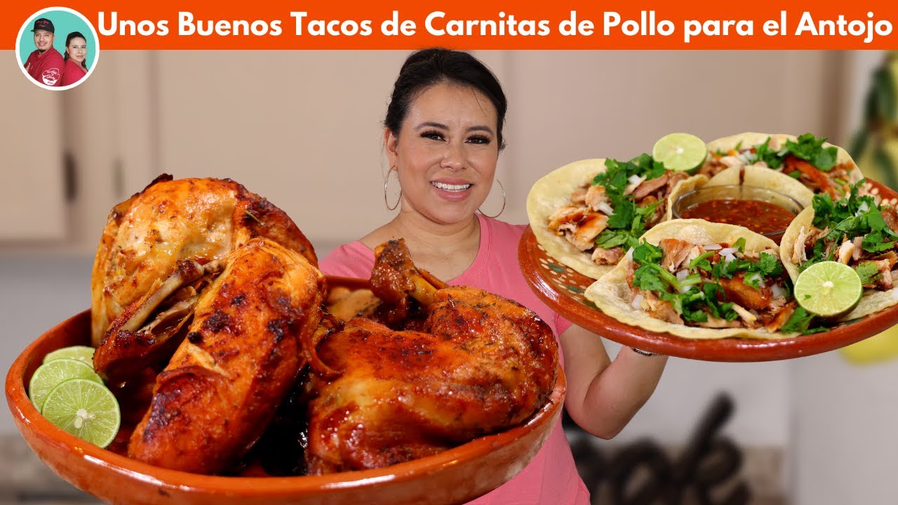 ¡Será mejor que pongas tus manos en estas Carnitas de Pollo! 😅 para unos Buenos Tacos