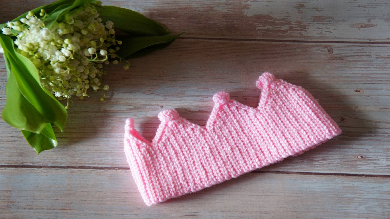 ВЯЗАНАЯ ПОВЯЗКА КОРОНА КРЮЧКОМ