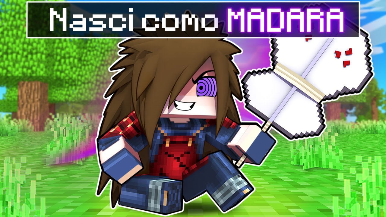 RENASCI como MADARA UCHIHA no NARUTO MINECRAFT