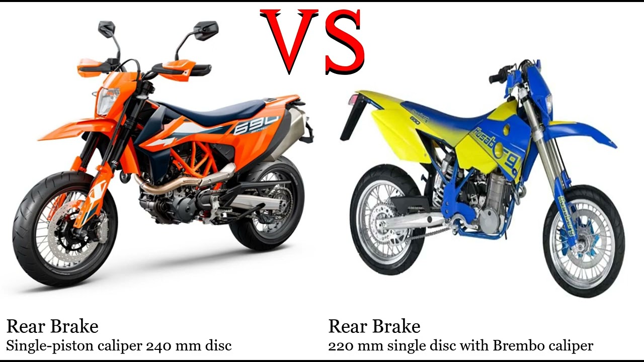 KTM SMC 690 vs Husaberg FS 650 Test specification comparison