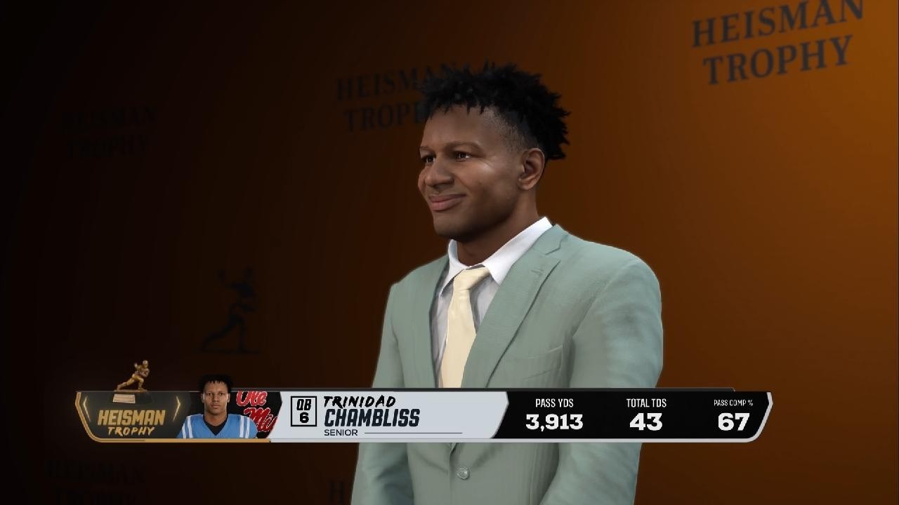 EA SPORTS College Football 27, Heisman trophy cerimony