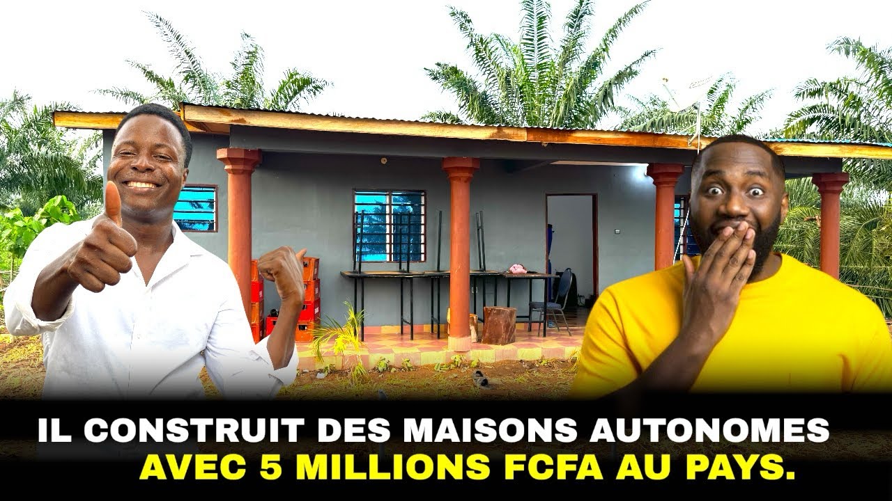 Impressionnant il construit des maisons autonomes à partir de 5 millions de FCFA au pays.