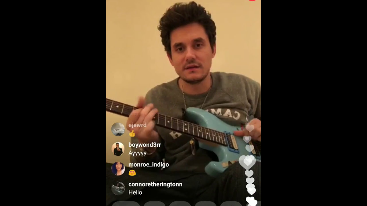 John Mayer. (Part 3 of 5) Improvise on Cliffs of Dover and Slap picking. Live on Instagram