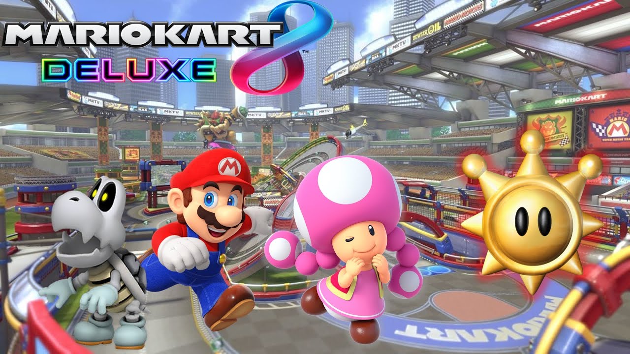 Mario Kart 8 Deluxe - Team Shine Thief (6 Rounds, Custom Items) -  Toadette Gameplay