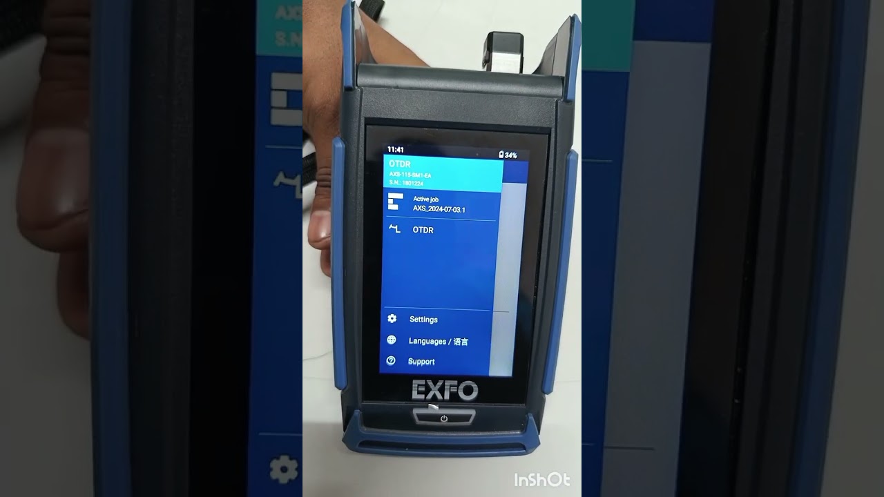 EXFO OTDR AXS-115 operating video