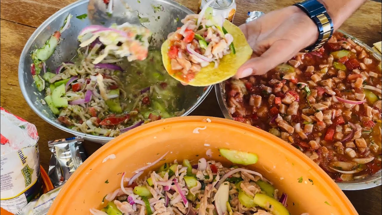 Jorge maldonado prepara un delicioso ceviche y tiritas de pez vela y al agua chile en el taller.🤤