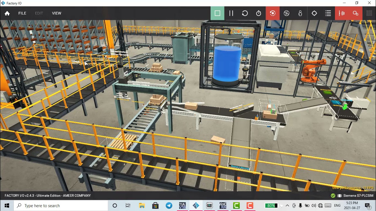 Factory io with Scada system